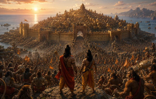 Epic sunset over the besieged Lanka