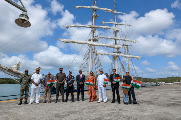 INS SUDARSHINI ARRIVES AT ANTIGUA