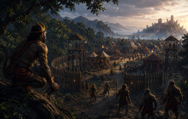 Watching over the war camp-Dharmakshethra