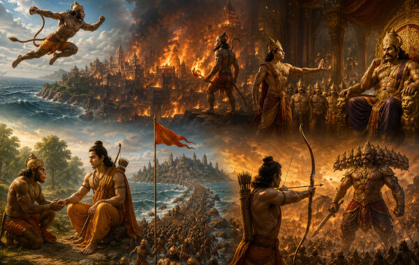 Epic Ramayana battle scene