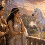 Kadru, Vinata and the Celestial Horse Uchchaihshravas