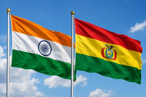 India Bolivia Flags