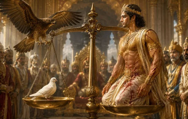 King Shibi, the Dove and the Hawk
