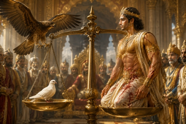 King Shibi, the Dove and the Hawk