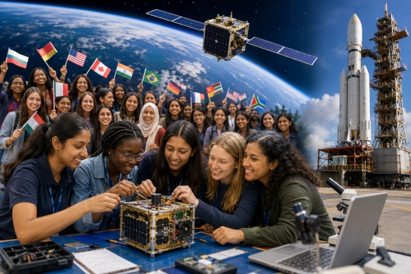 Girls from 108 Countries Build ShakthiSAT in India