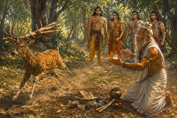 The Deer That Carried Away the Fire Sticks
