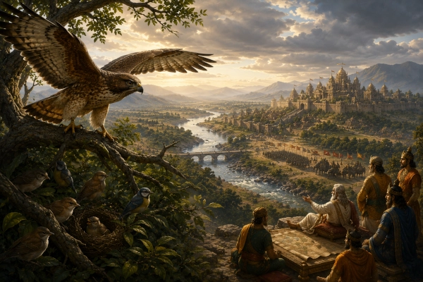 The Hawk and the Smaller Birds