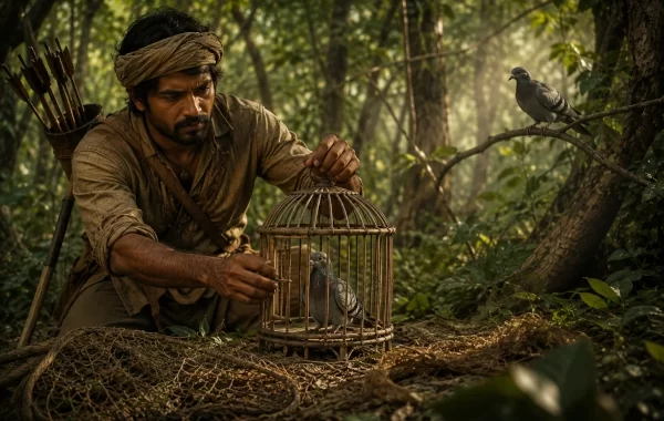 The Pigeon Couple and the Hunter