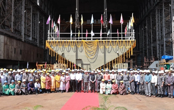 Cochin Shipyard Lays Keel for Indian Navy’s First Next Generation Missile Vessel