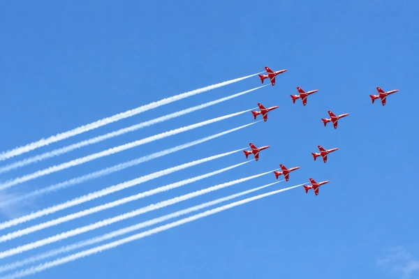 Suryakiran Aerobatic Team Makes Historic Debut Over Meerut Skies