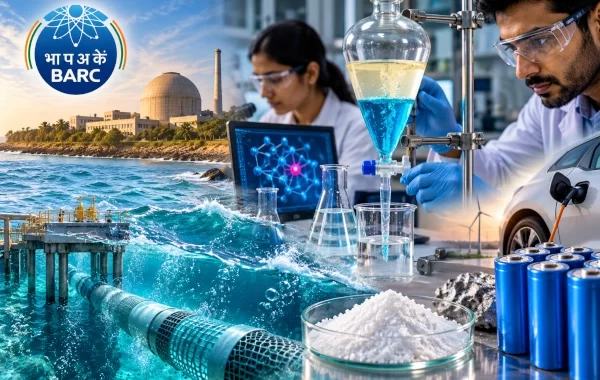 BARC Scientists Develop Indigenous Technology to Recover 90% of Lithium from Seawater